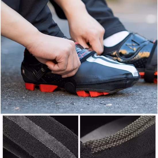 Sapatos superiores mtb à prova de vento acessórios reflexivos resistentes ao desgaste cadarços à prova d'água sapatos de ciclismo térmico wyz20672